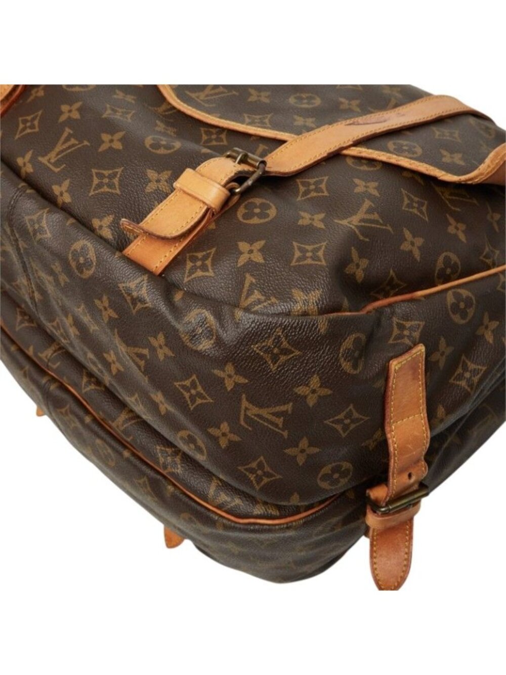 Louis Vuitton Monogram Saumur 35 Crossbody Shoulder Bag Brown Leather - Picture 4 of 10